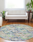 LOOMLAN Rugs Thalara Brown Washable Indoor-Outdoor Rug
