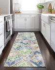 LOOMLAN Rugs Thalara Brown Washable Indoor-Outdoor Rug