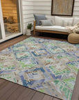 LOOMLAN Rugs Thalara Brown Washable Indoor-Outdoor Rug