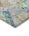 LOOMLAN Rugs Thalara Brown Washable Indoor-Outdoor Rug