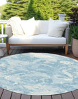 LOOMLAN Rugs Tharne Blue Washable Indoor-Outdoor Rug