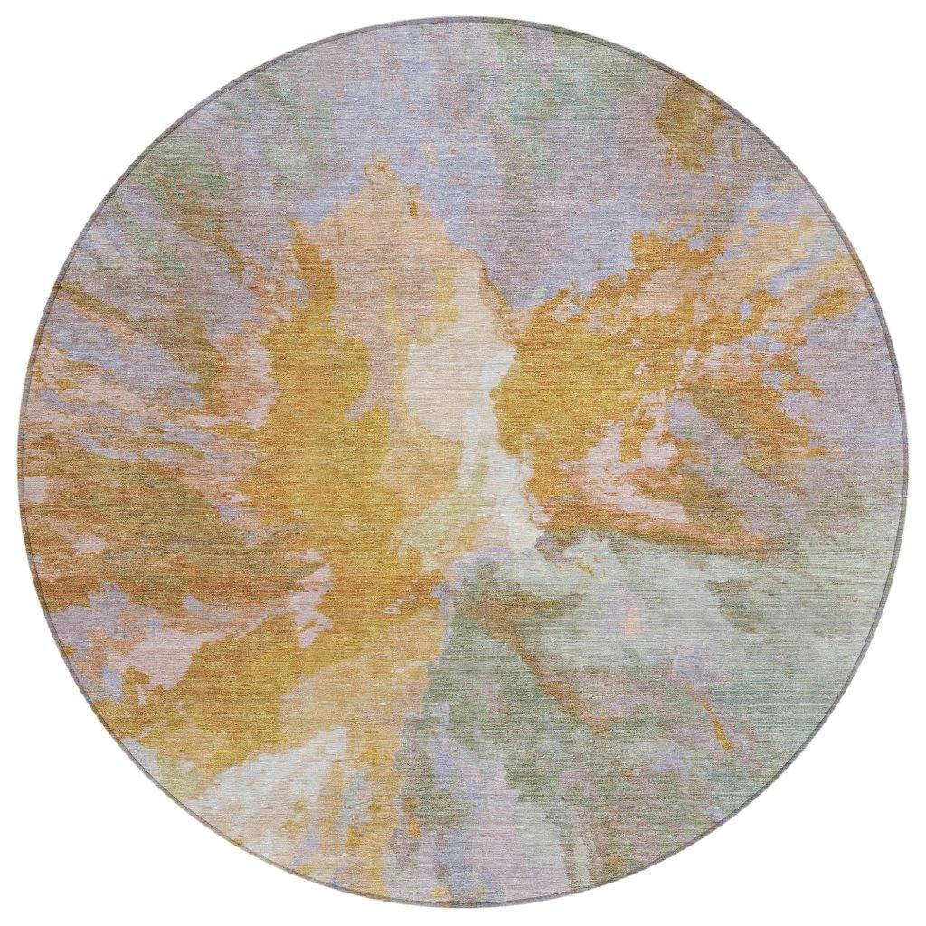 LOOMLAN Rugs Theodara Rust Washable Indoor-Outdoor Rug