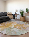 LOOMLAN Rugs Theodara Rust Washable Indoor-Outdoor Rug