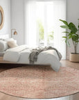 LOOMLAN Rugs Theodora Pink Washable Indoor-Outdoor Rug