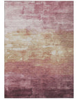 LOOMLAN Rugs Thornelle Pink Washable Indoor-Outdoor Rug