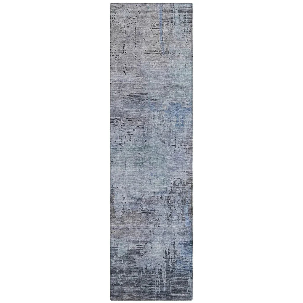 LOOMLAN Rugs Thornyx Gray Washable Indoor-Outdoor Rug