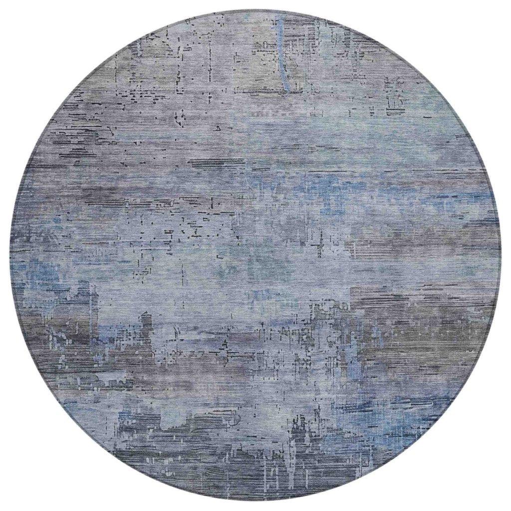 LOOMLAN Rugs Thornyx Gray Washable Indoor-Outdoor Rug