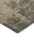 LOOMLAN Rugs Thornyx Green Washable Indoor-Outdoor Rug