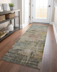 LOOMLAN Rugs Thornyx Green Washable Indoor-Outdoor Rug