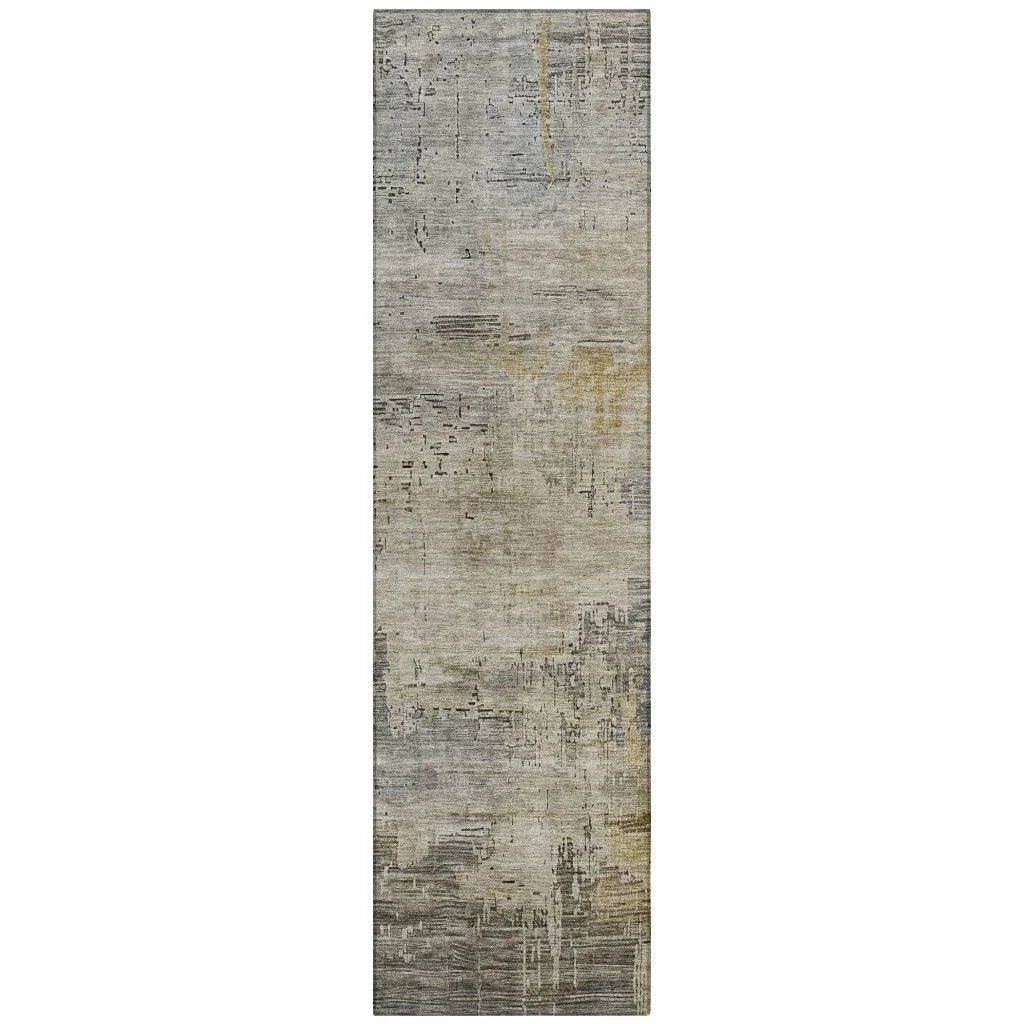 LOOMLAN Rugs Thornyx Pewter Washable Indoor-Outdoor Rug