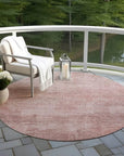LOOMLAN Rugs Thornyx Pink Washable Indoor-Outdoor Rug