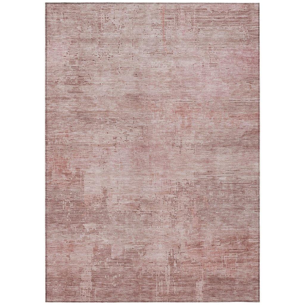 LOOMLAN Rugs Thornyx Pink Washable Indoor-Outdoor Rug