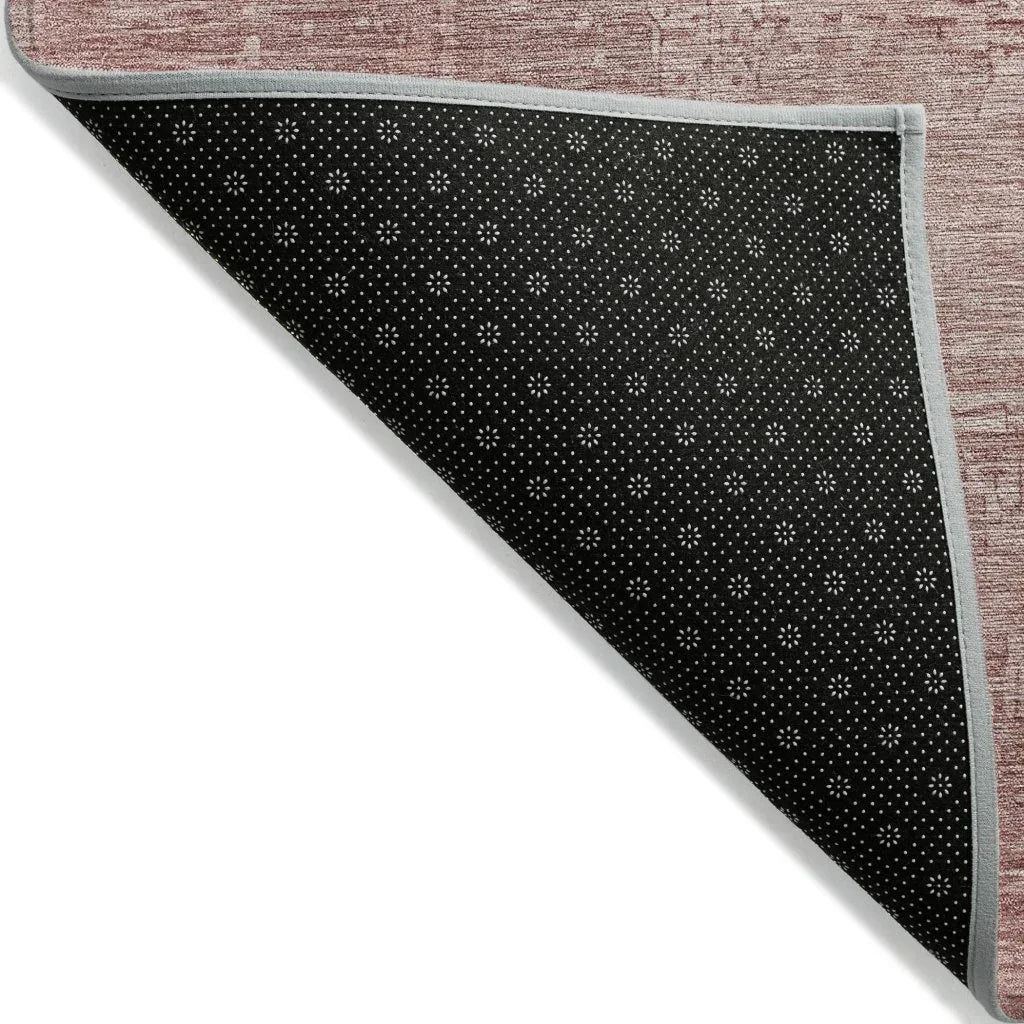LOOMLAN Rugs Thornyx Pink Washable Indoor-Outdoor Rug