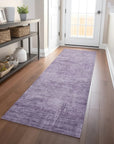 LOOMLAN Rugs Thornyx Purple Washable Indoor-Outdoor Rug