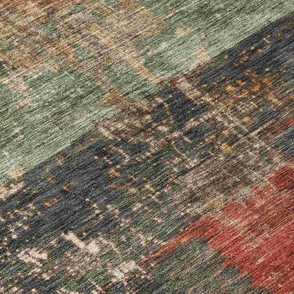 LOOMLAN Rugs Threadin Green Washable Indoor-Outdoor Rug