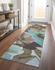 LOOMLAN Rugs Threadiva Brown Washable Indoor-Outdoor Rug