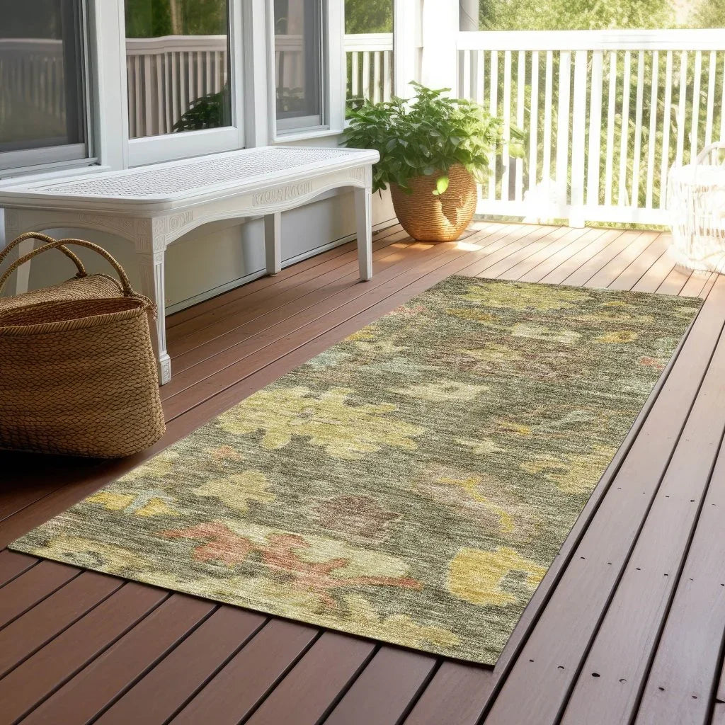 LOOMLAN Rugs Tirana Aloe Washable Indoor-Outdoor Rug