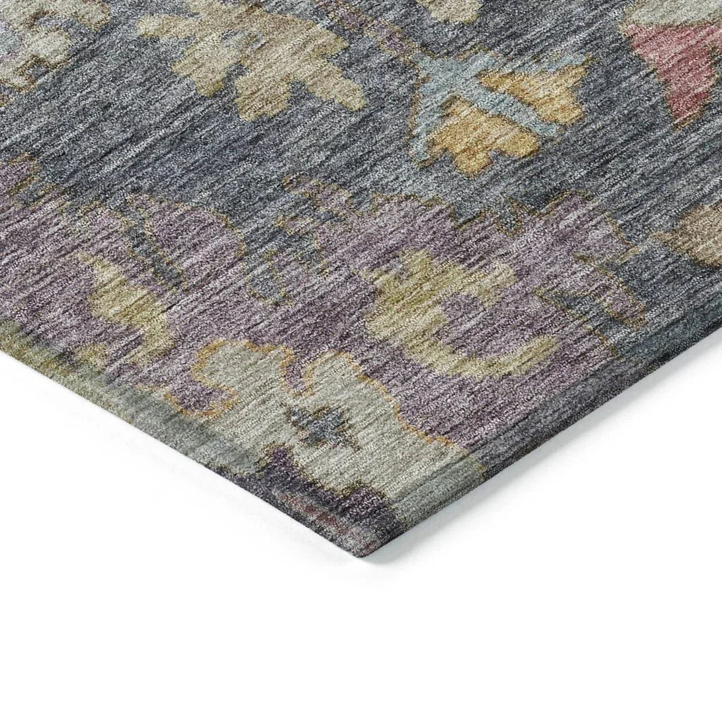 LOOMLAN Rugs Tirana Blue Washable Indoor-Outdoor Rug