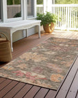 LOOMLAN Rugs Tirana Brown Washable Indoor-Outdoor Rug