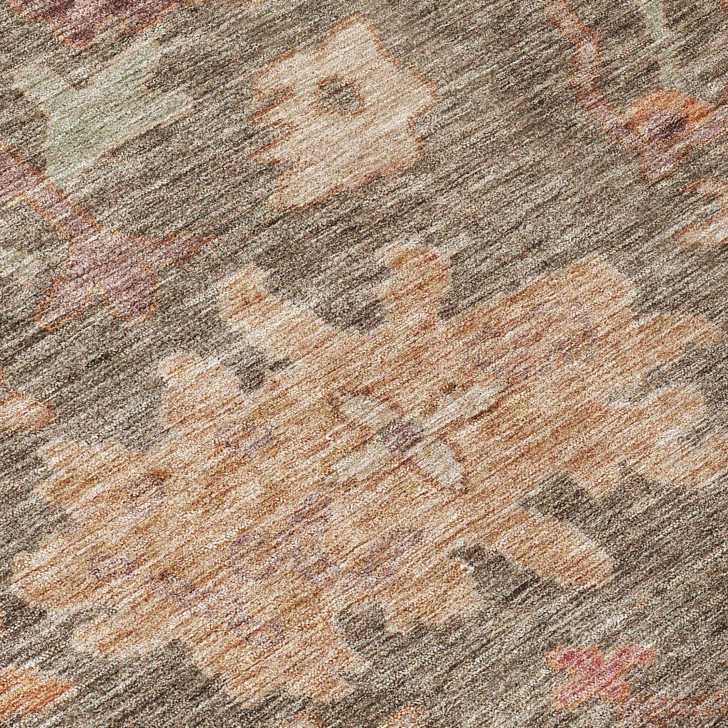 LOOMLAN Rugs Tirana Brown Washable Indoor-Outdoor Rug