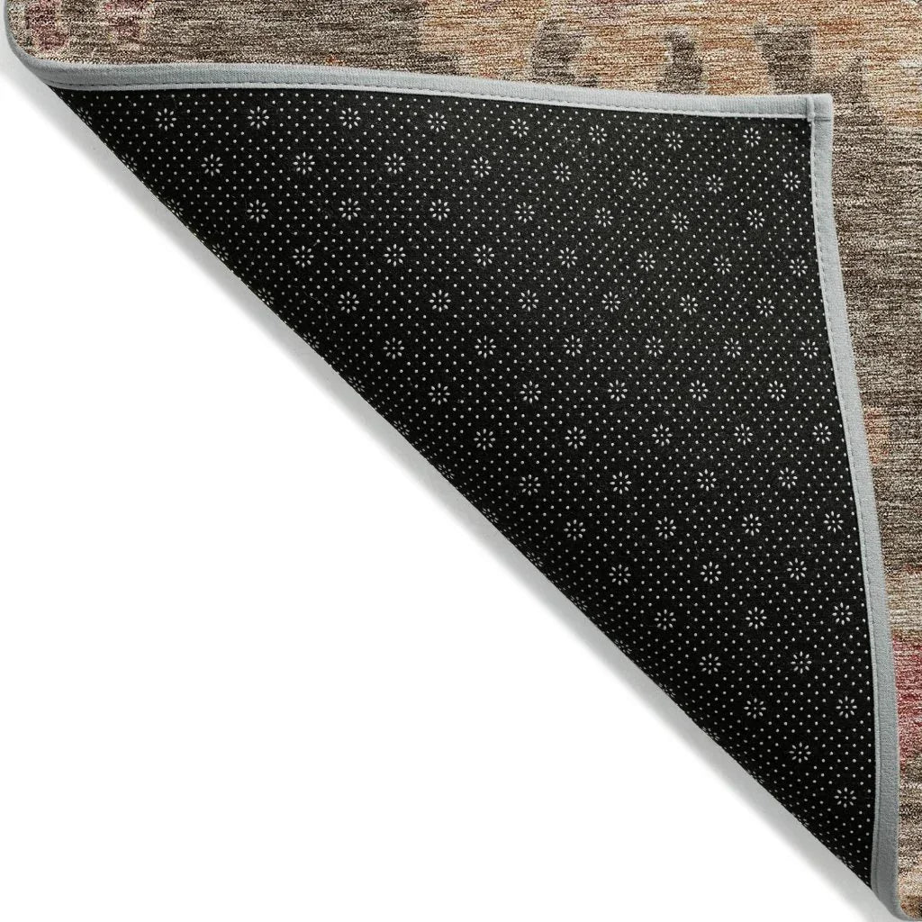 LOOMLAN Rugs Tirana Brown Washable Indoor-Outdoor Rug