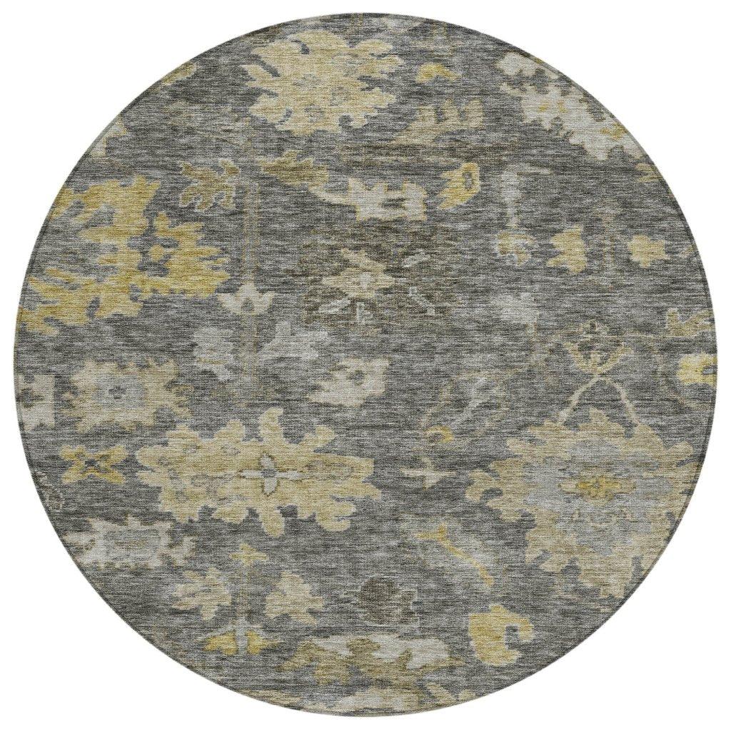 LOOMLAN Rugs Tirana Gray Washable Indoor-Outdoor Rug