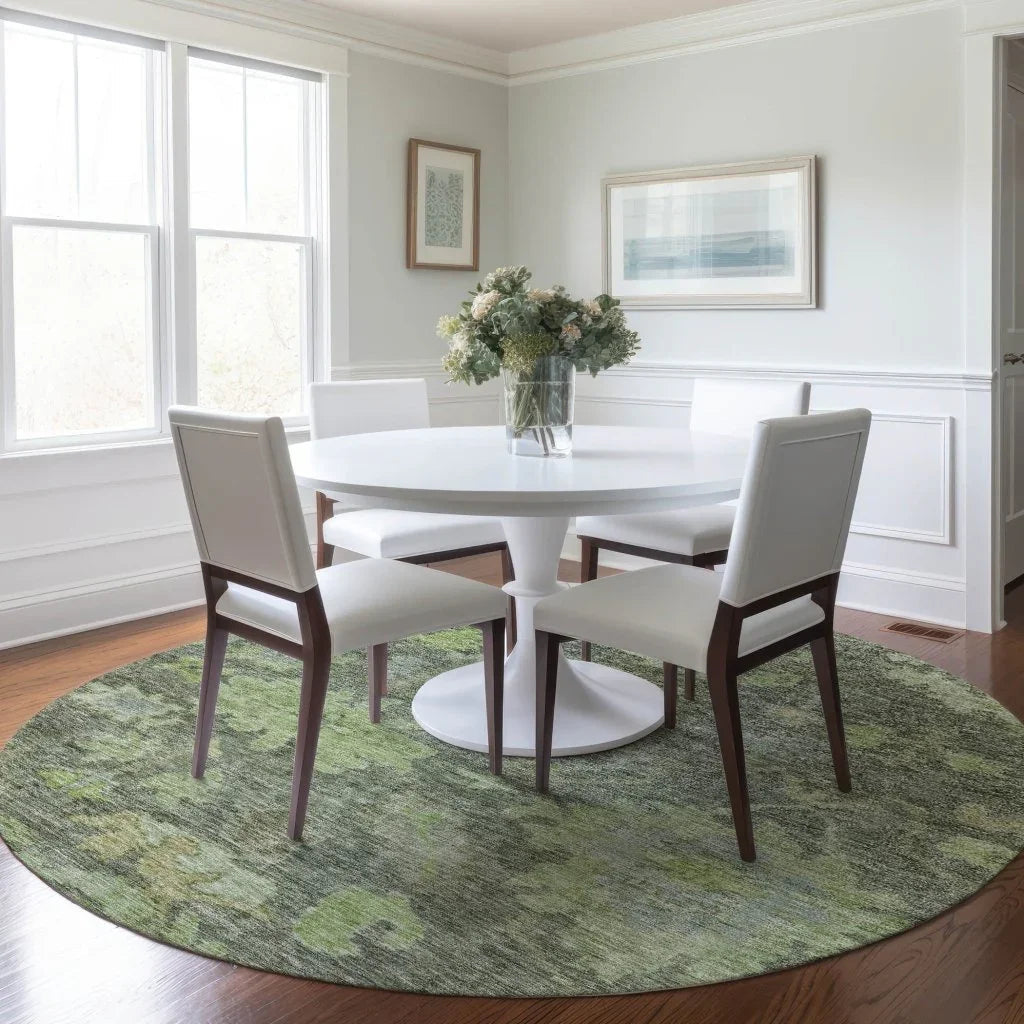 LOOMLAN Rugs Tirana Green Washable Indoor-Outdoor Rug