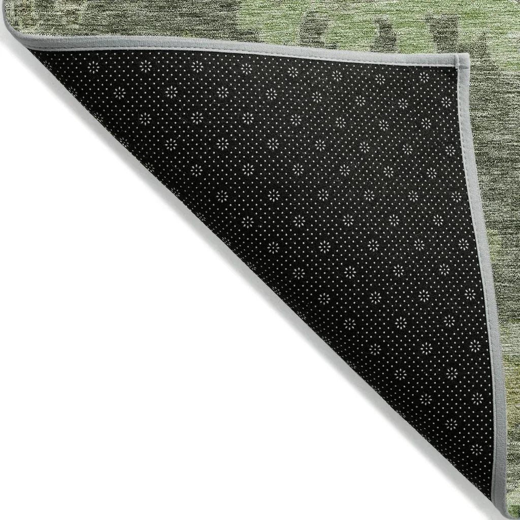 LOOMLAN Rugs Tirana Green Washable Indoor-Outdoor Rug