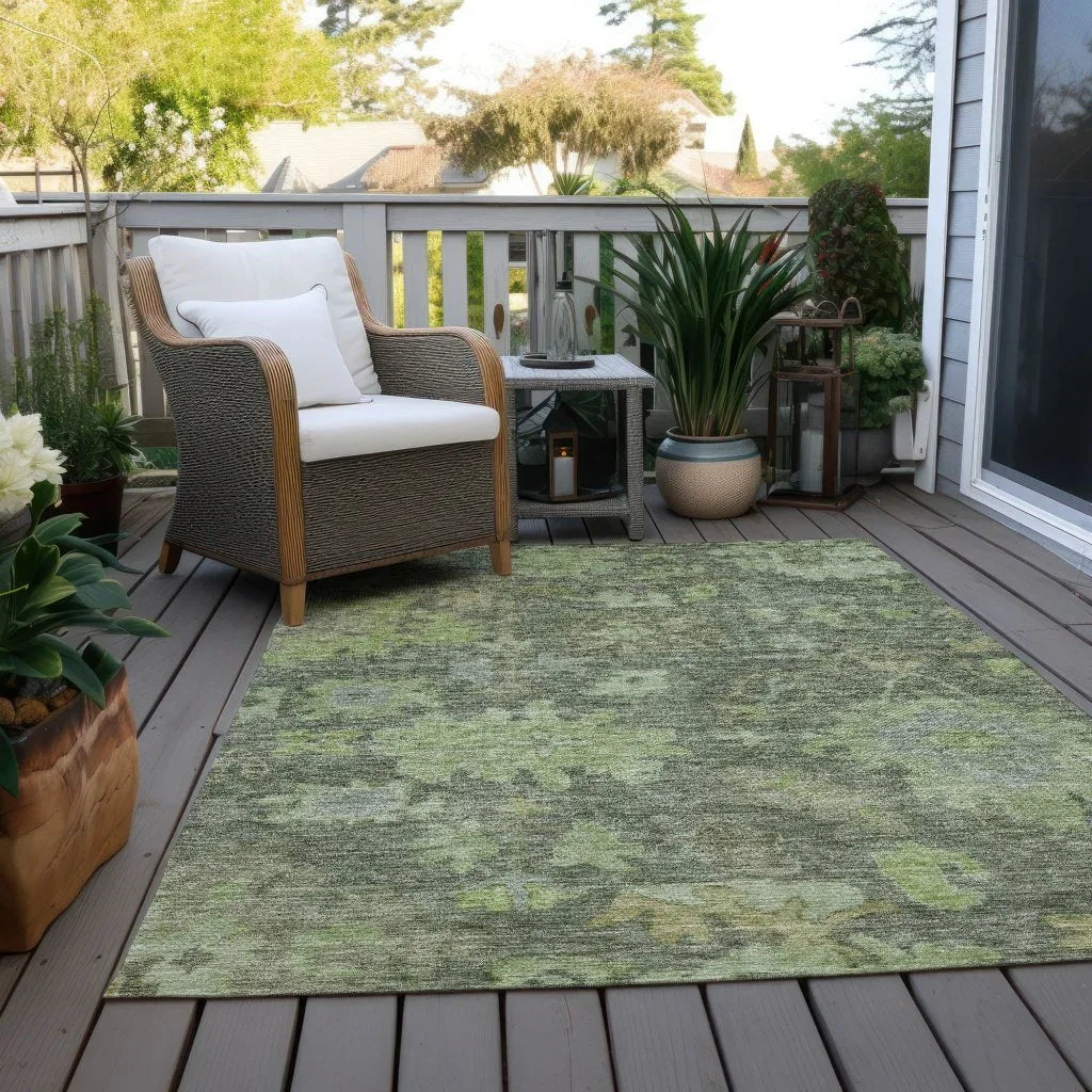 LOOMLAN Rugs Tirana Green Washable Indoor-Outdoor Rug