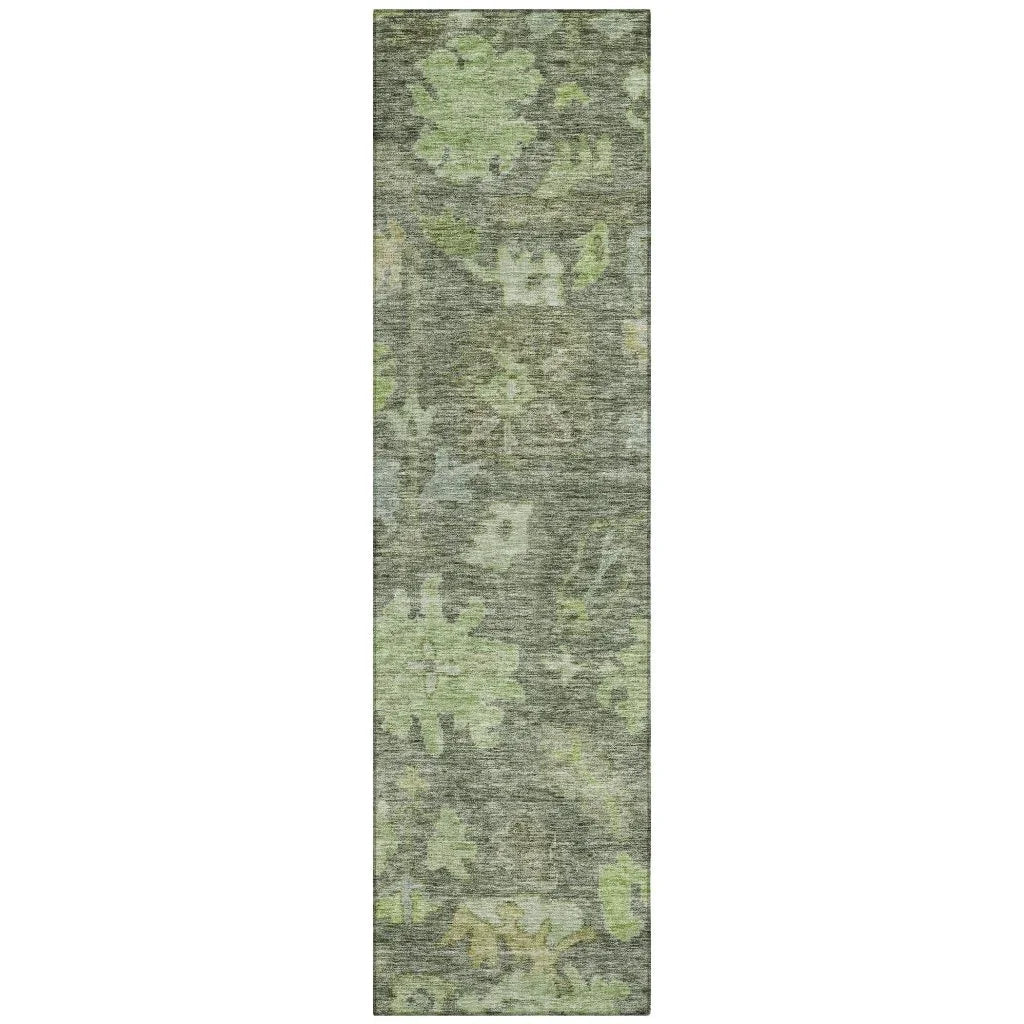 LOOMLAN Rugs Tirana Green Washable Indoor-Outdoor Rug