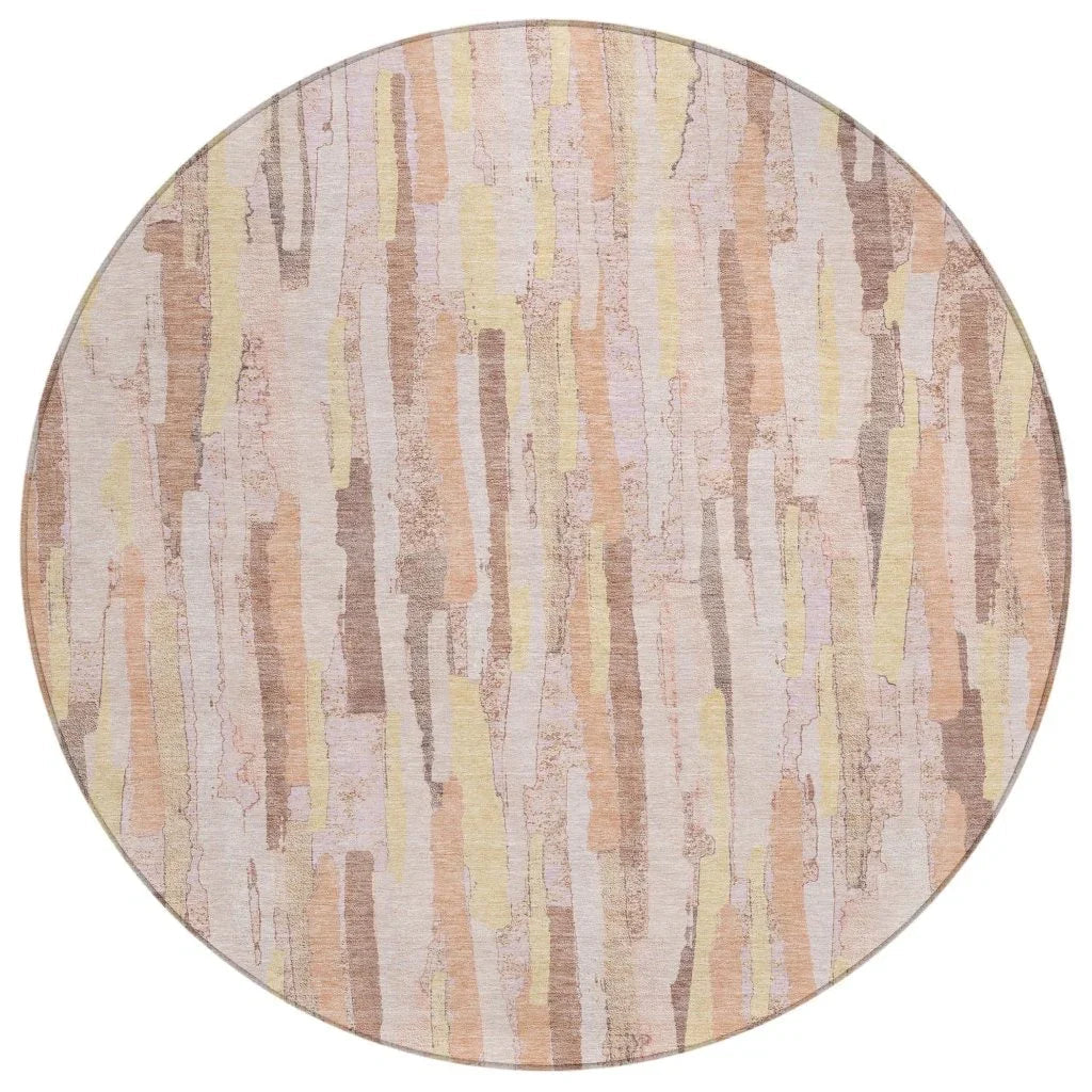 LOOMLAN Rugs Torra Pink Washable Indoor-Outdoor Rug