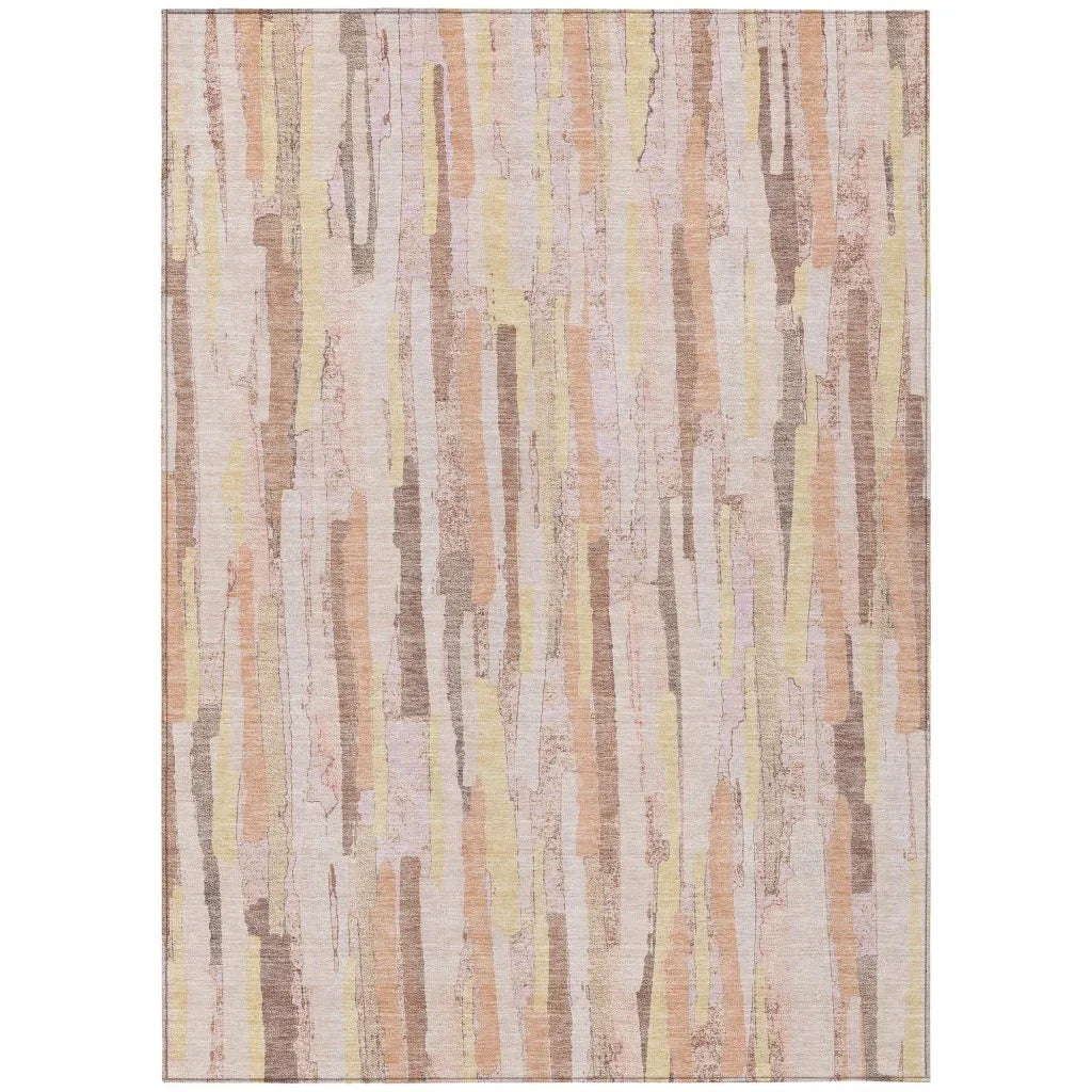 LOOMLAN Rugs Torra Pink Washable Indoor-Outdoor Rug