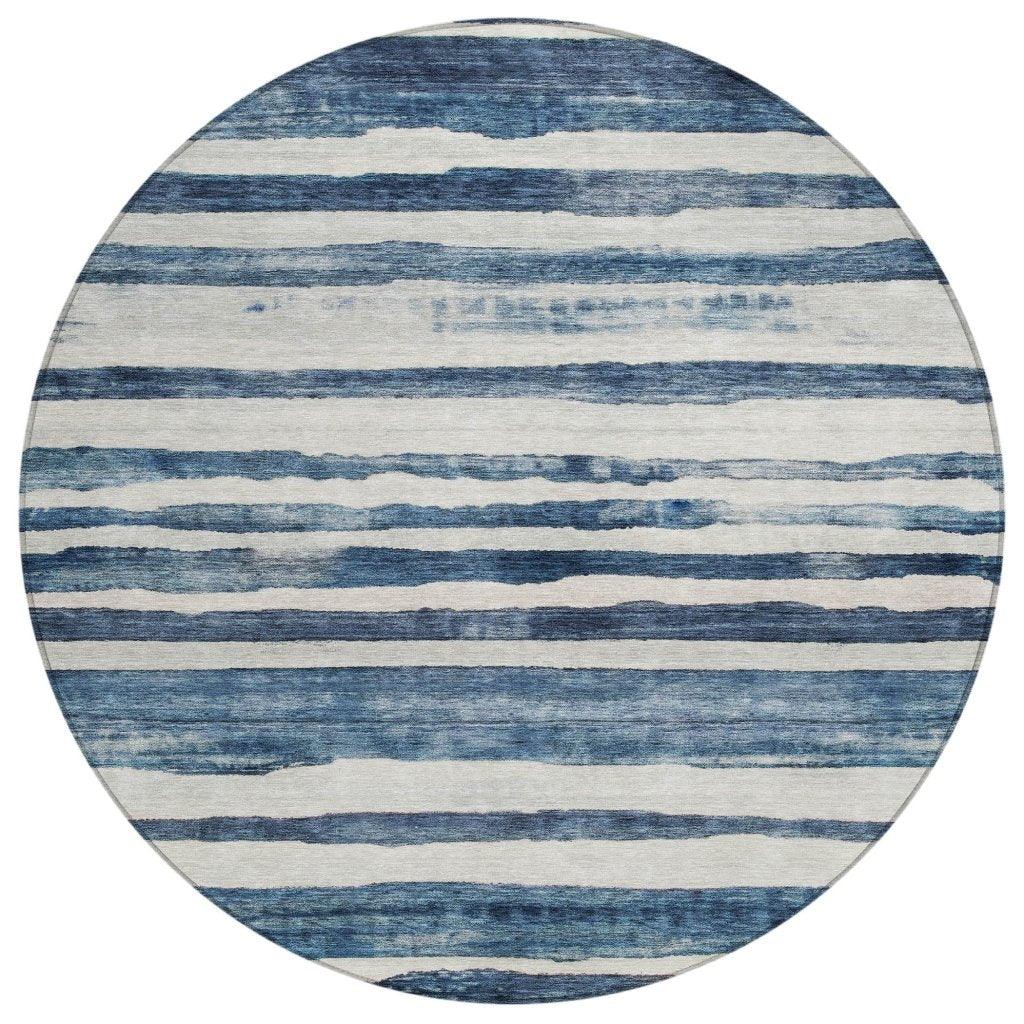 LOOMLAN Rugs Tramma Blue Washable Indoor-Outdoor Rug