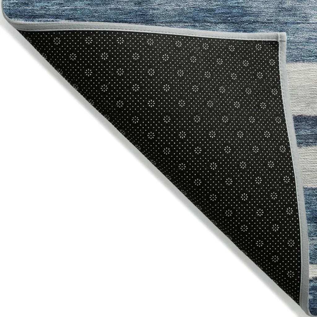 LOOMLAN Rugs Tramma Blue Washable Indoor-Outdoor Rug