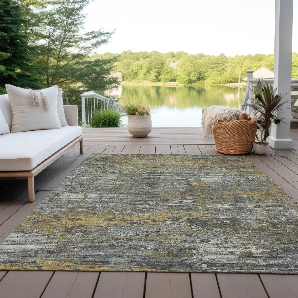 LOOMLAN Rugs Trazia Gold Washable Indoor-Outdoor Rug