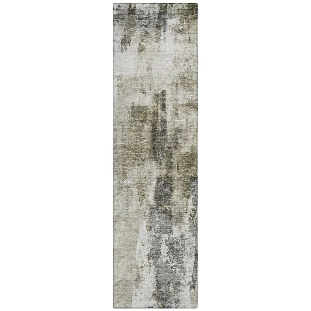 LOOMLAN Rugs Tundra Brown Washable Indoor-Outdoor Rug