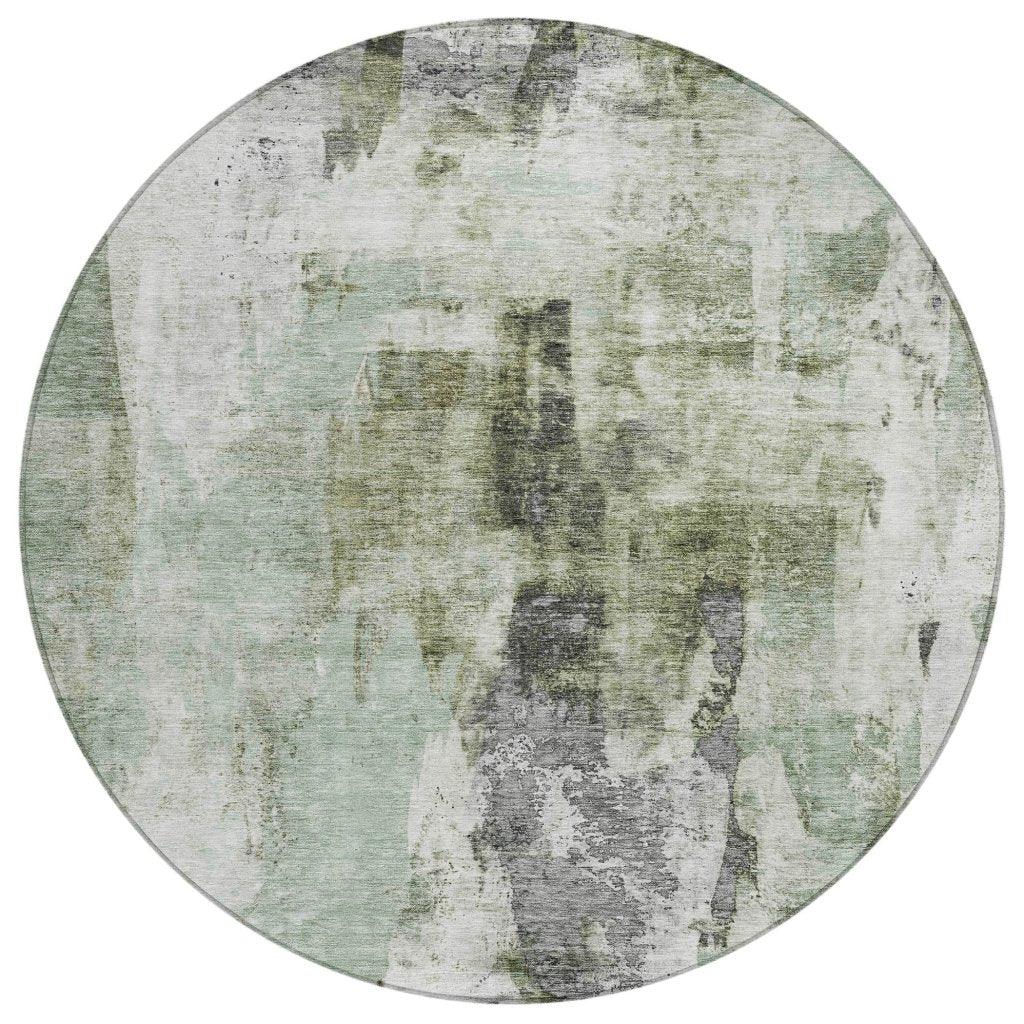 LOOMLAN Rugs Tundra Green Washable Indoor-Outdoor Rug