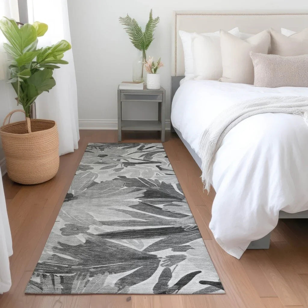 LOOMLAN Rugs Twillith Gray Washable Indoor-Outdoor Rug