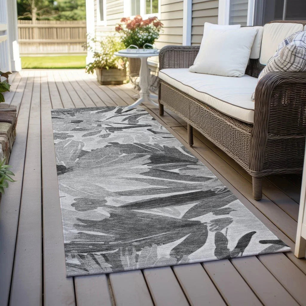 LOOMLAN Rugs Twillith Gray Washable Indoor-Outdoor Rug