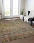 Umbrea Green Washable Indoor - Outdoor Rug - LOOMLAN - LOOMLAN Rugs - Outdoor Rugs