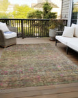 Umbrea Green Washable Indoor - Outdoor Rug - LOOMLAN - LOOMLAN Rugs - Outdoor Rugs