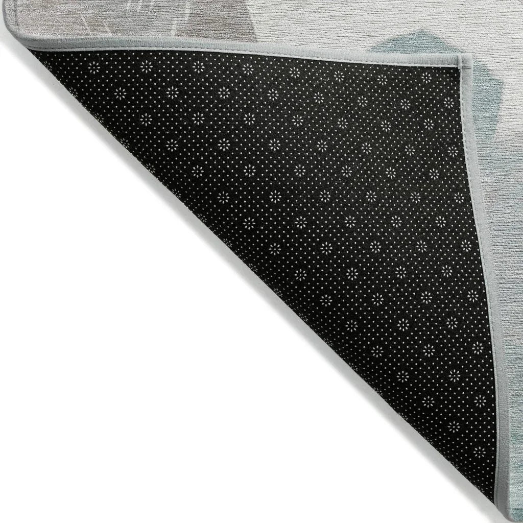 LOOMLAN Rugs Valtoria Blue Washable Indoor-Outdoor Rug