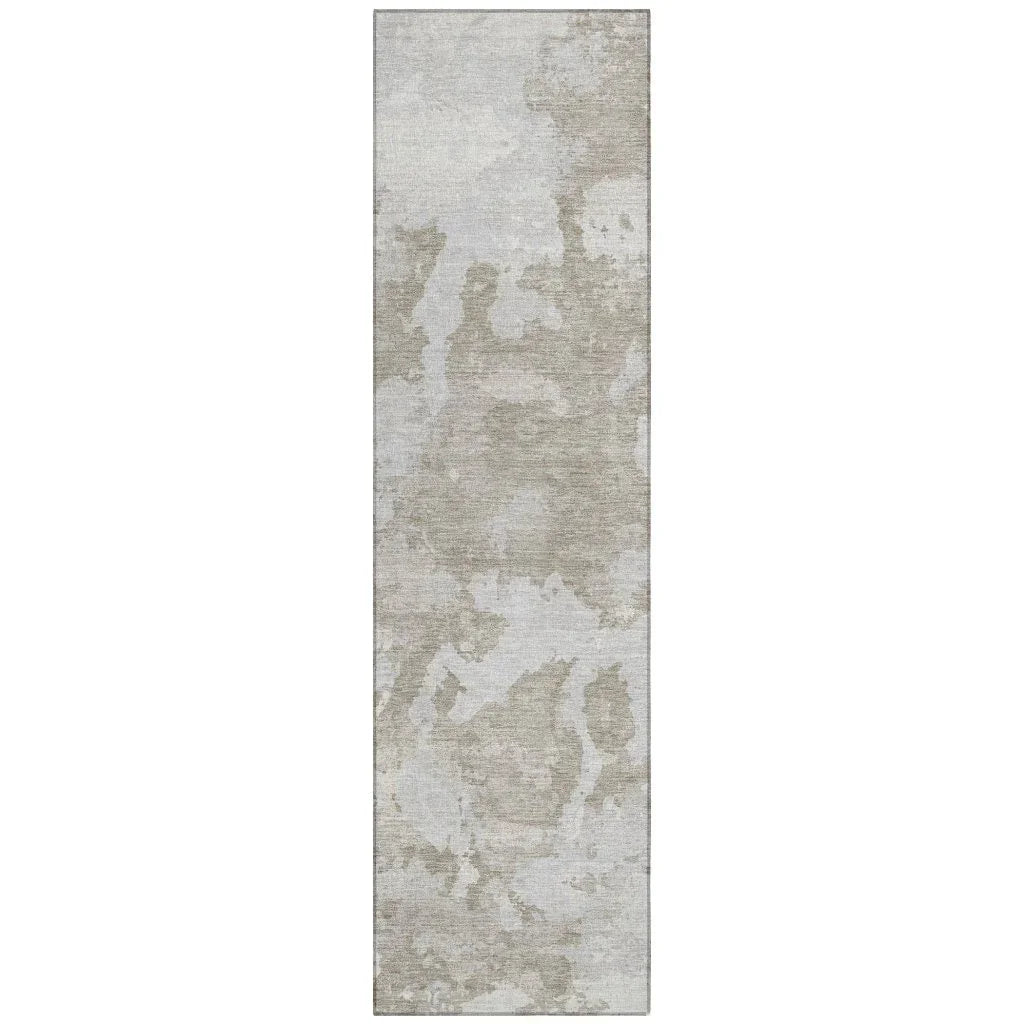 LOOMLAN Rugs Vantar Brown Washable Indoor-Outdoor Rug