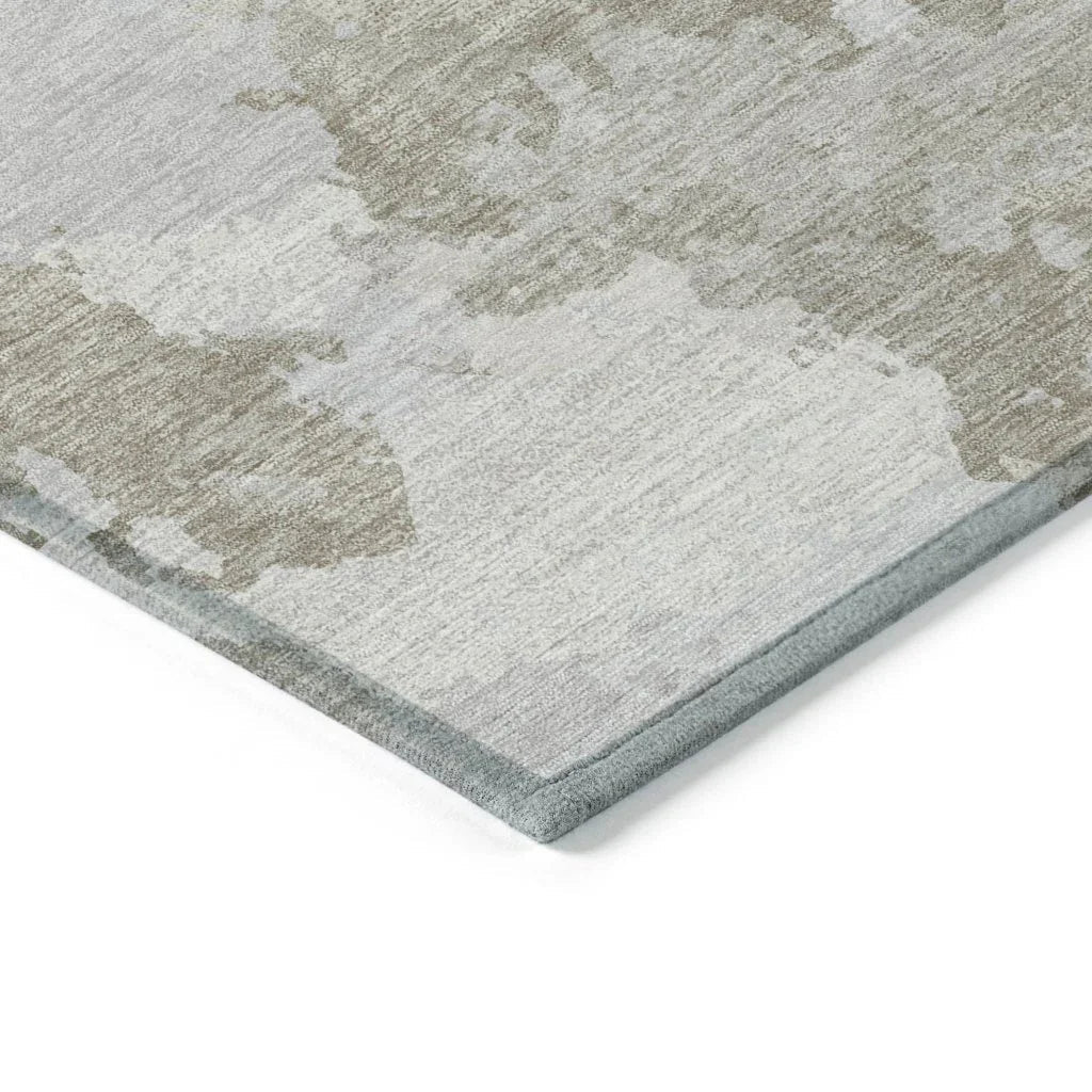 LOOMLAN Rugs Vantar Brown Washable Indoor-Outdoor Rug