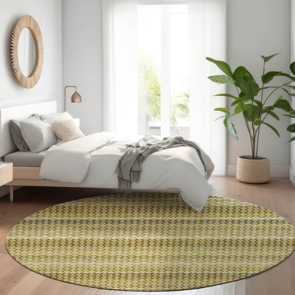 LOOMLAN Rugs Vektura Green Washable Indoor-Outdoor Rug