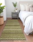LOOMLAN Rugs Vektura Green Washable Indoor-Outdoor Rug