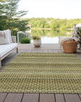 LOOMLAN Rugs Vektura Green Washable Indoor-Outdoor Rug