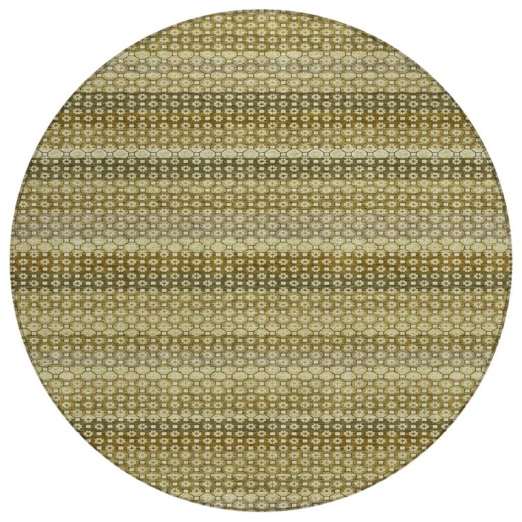 LOOMLAN Rugs Vektura Green Washable Indoor-Outdoor Rug