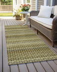 LOOMLAN Rugs Vektura Green Washable Indoor-Outdoor Rug