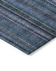 LOOMLAN Rugs Velatrix Blue Washable Indoor-Outdoor Rug